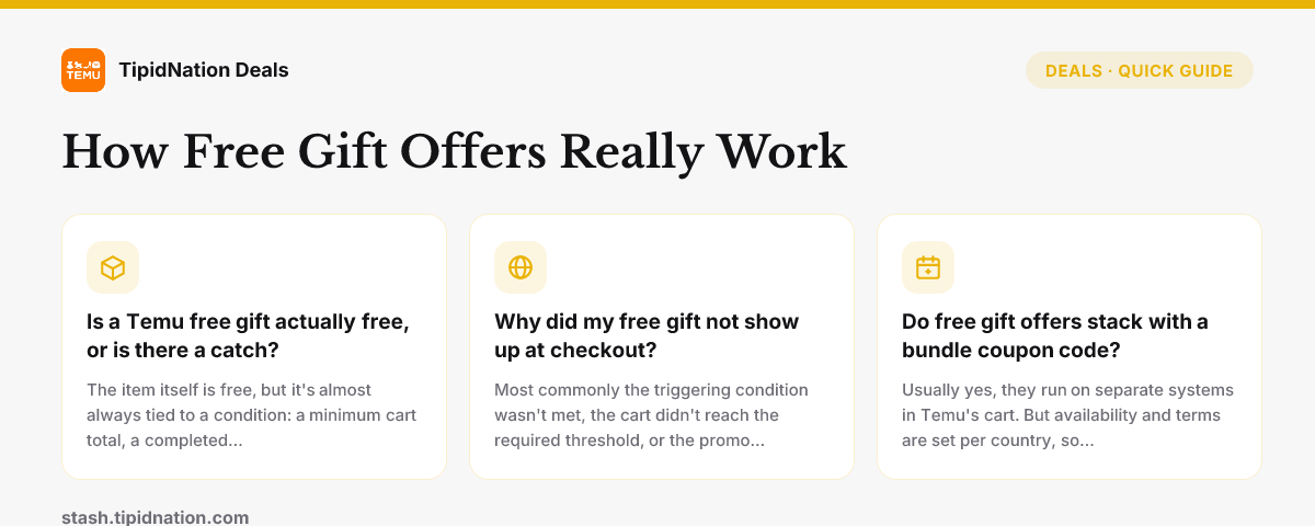 How Free Gift Offers Really Work — quick-answer infographic