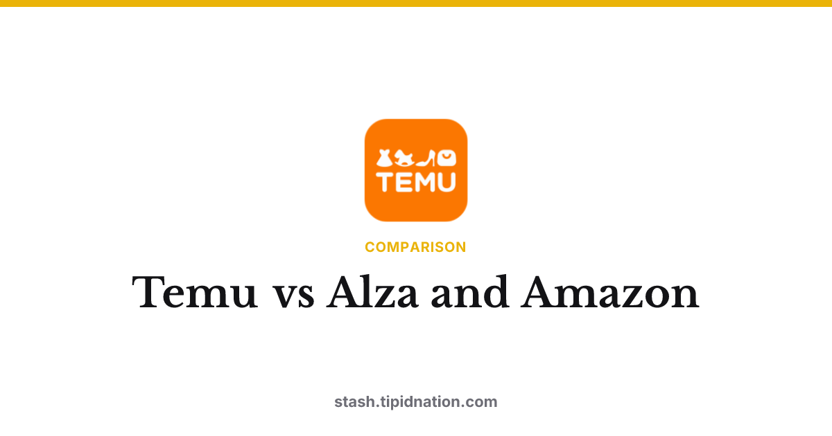 Temu vs Alza and Amazon