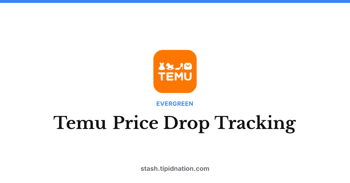 Temu Price Drop Tracking