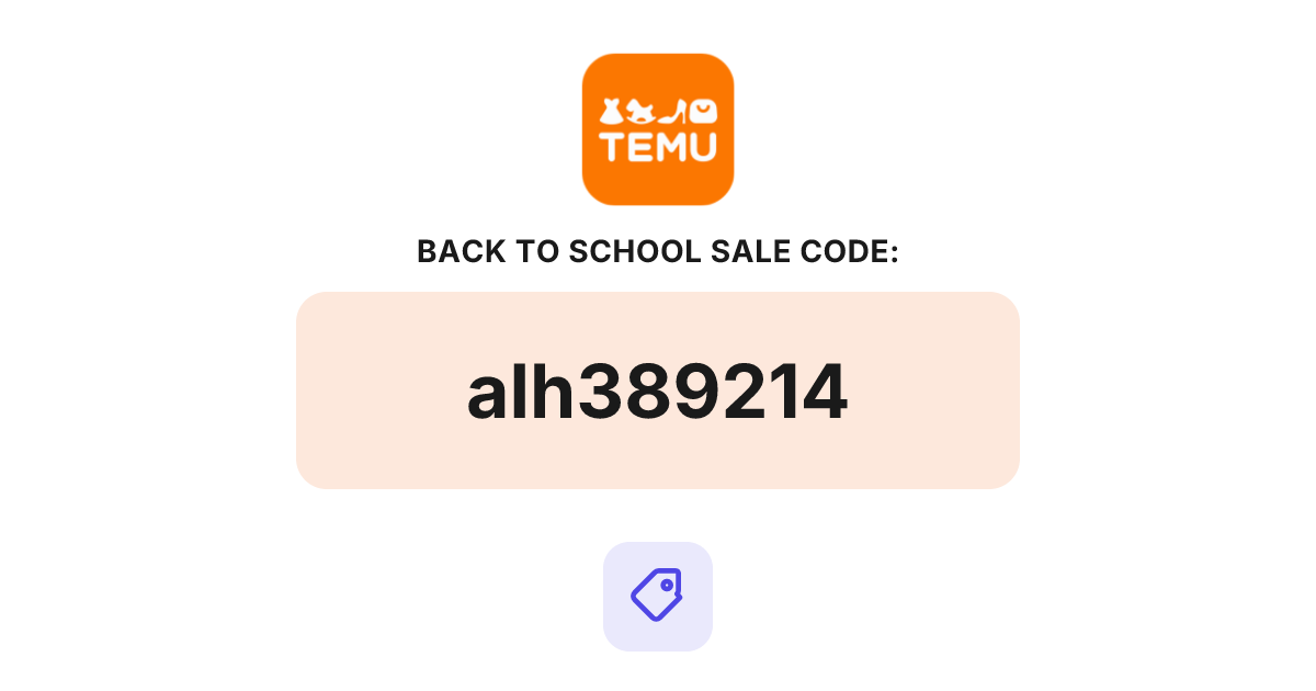 Temu Back to School Sale Coupon Code, bundle deal, recently verified