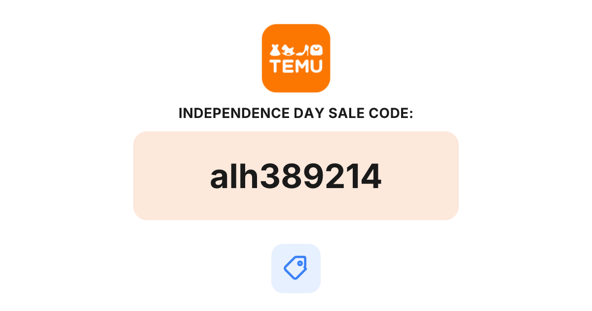 Temu Independence Day Sale Coupon Code, bundle deal, recently verified