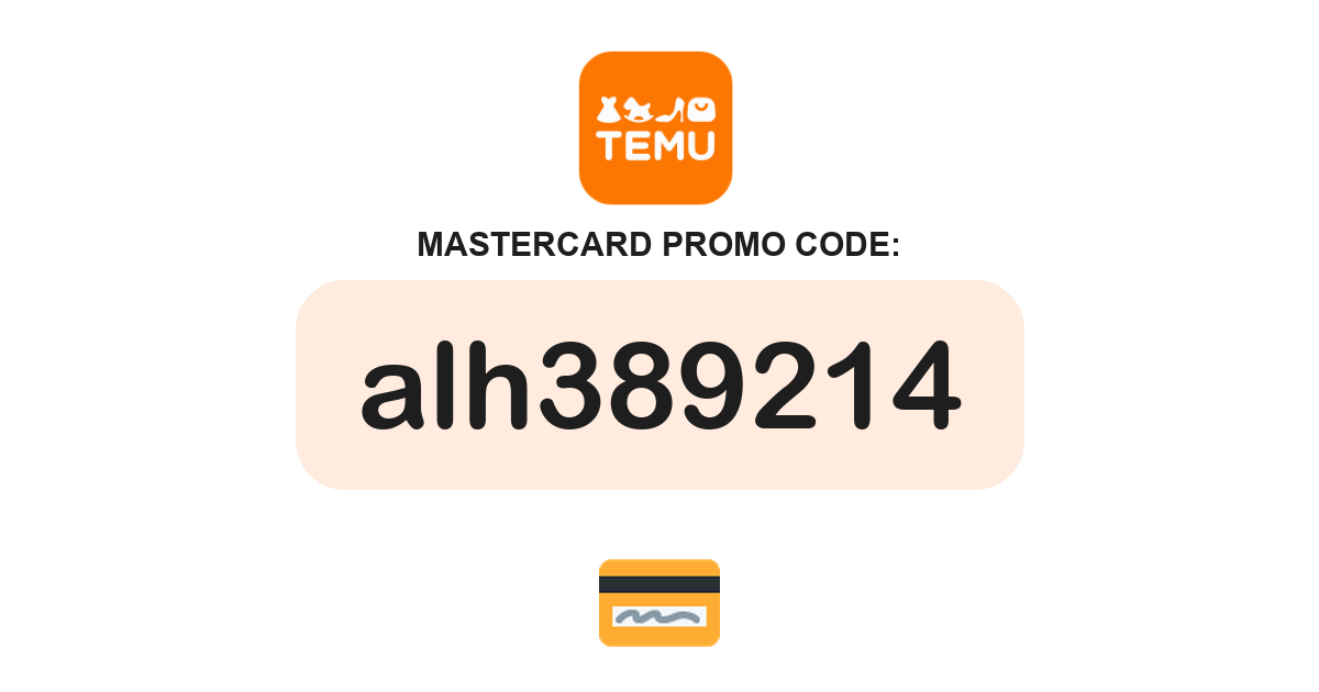 Temu Mastercard Promo Coupon Code, bundle deal, recently verified