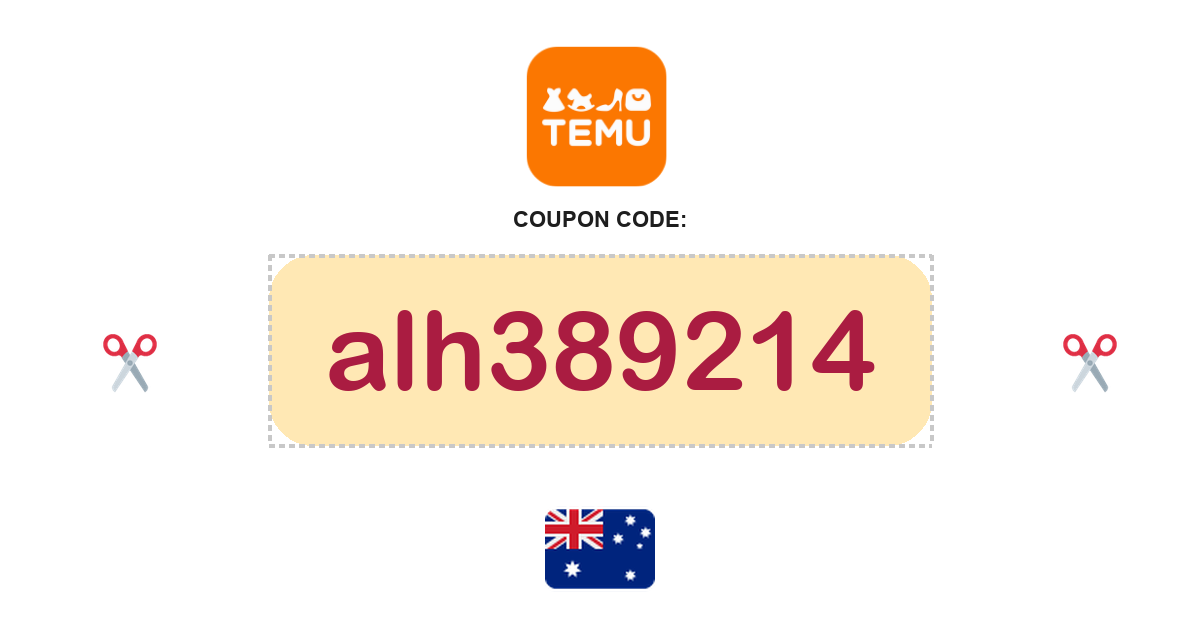 Temu Australia coupon code, AUD150 bundle, recently verified