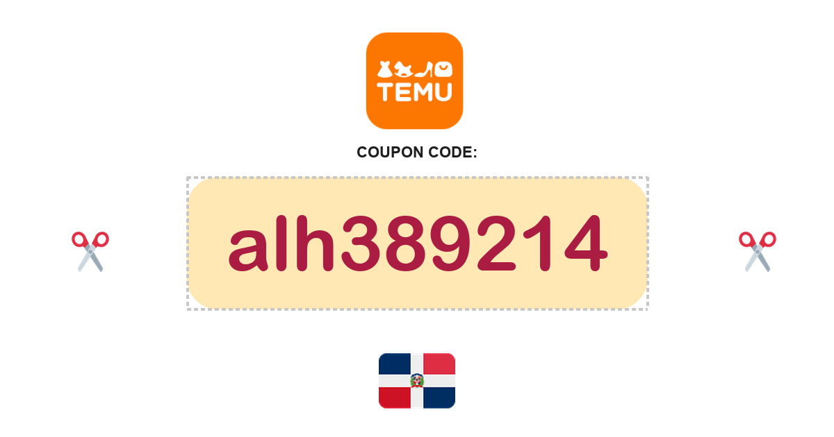 Temu Dominican Republic coupon code, DOP5,800 bundle, recently verified