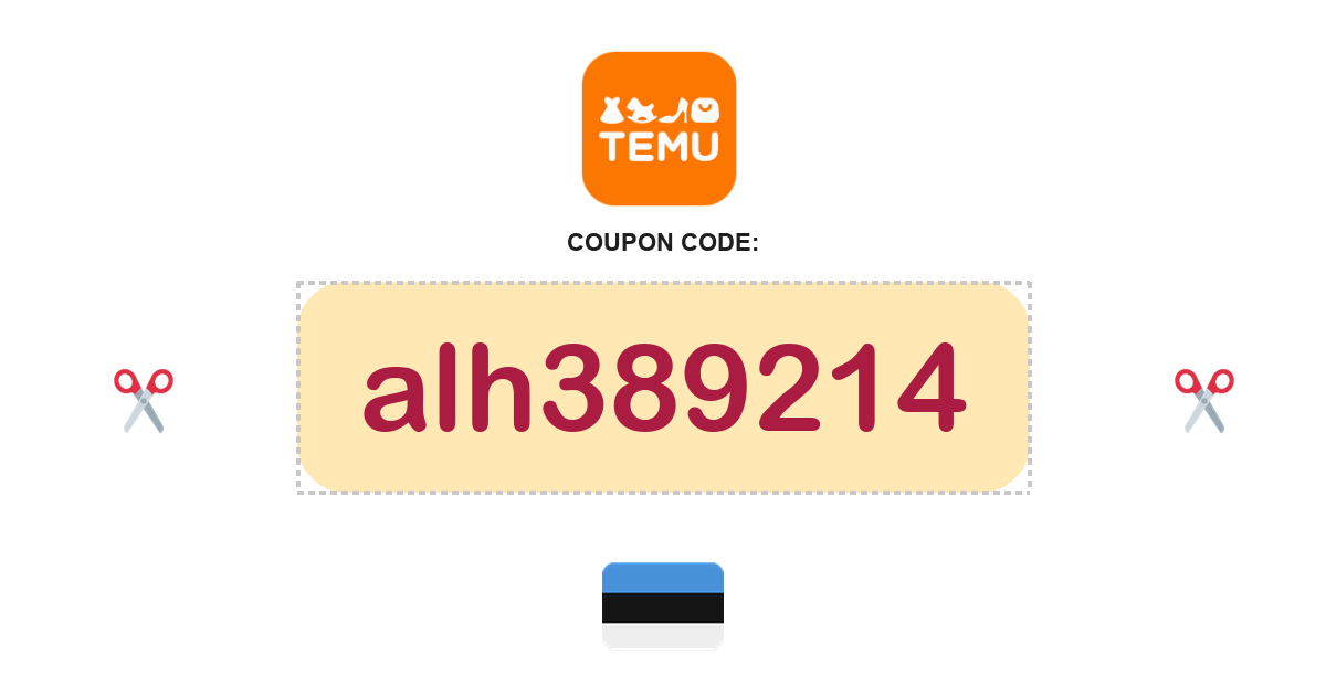 Temu Estonia coupon code, €100 bundle, recently verified