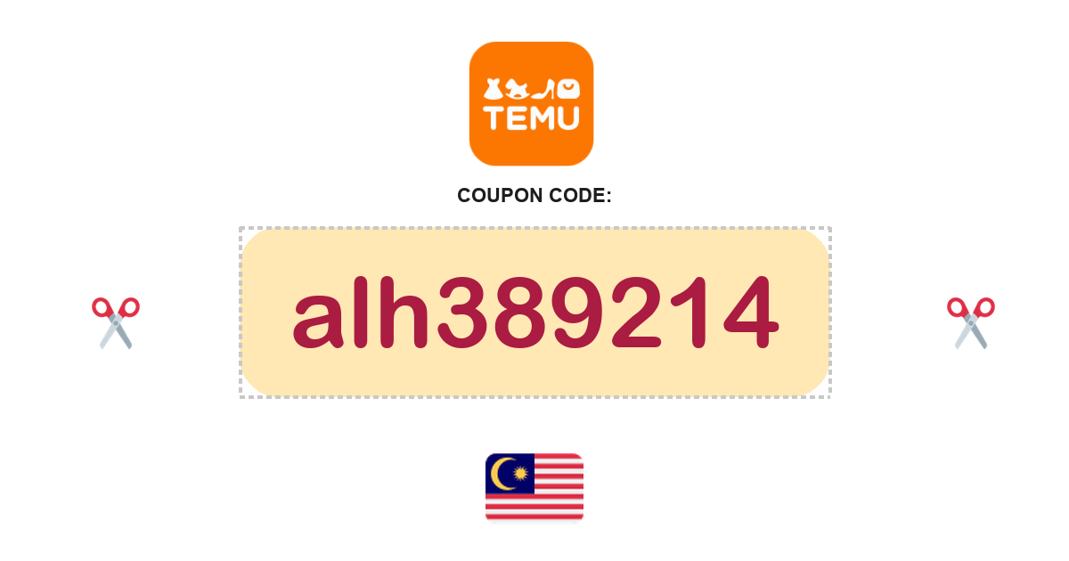 Temu Malaysia coupon code, MYR220 bundle, recently verified