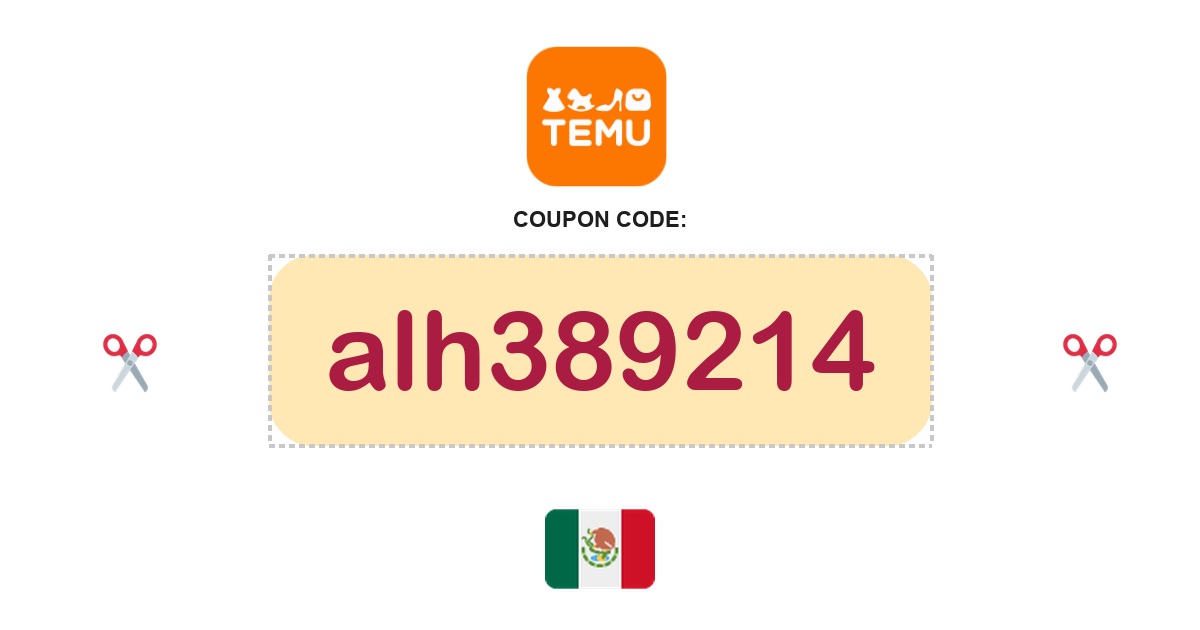 Temu Mexico coupon code, MXN850 bundle, recently verified