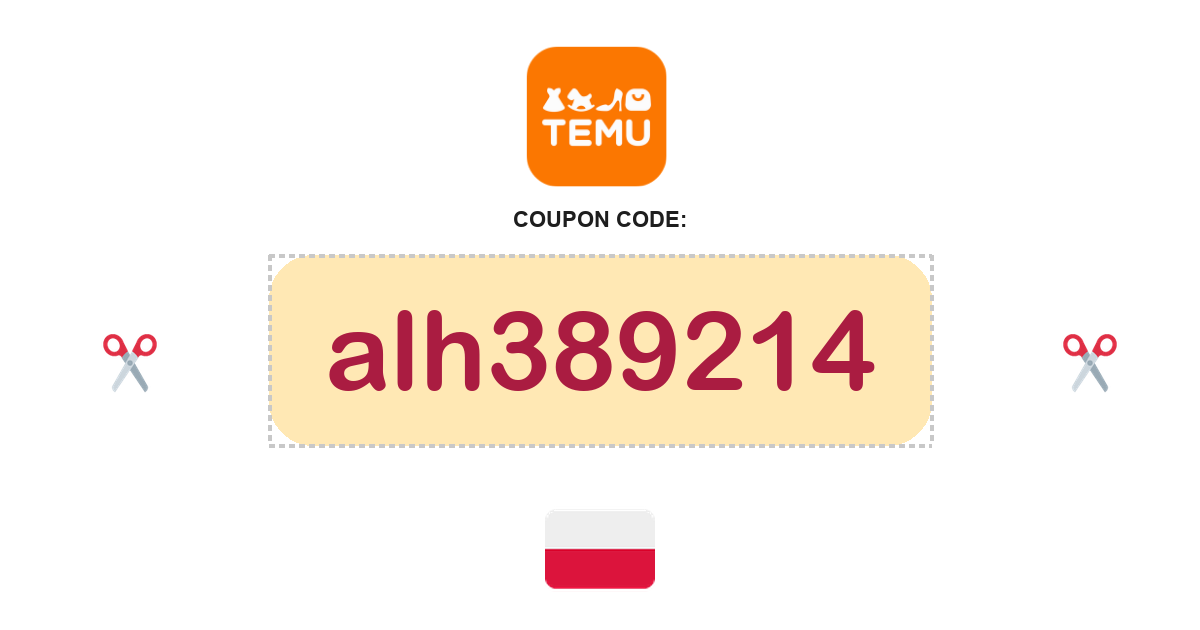 Temu Poland coupon code, 400 zł bundle, recently verified